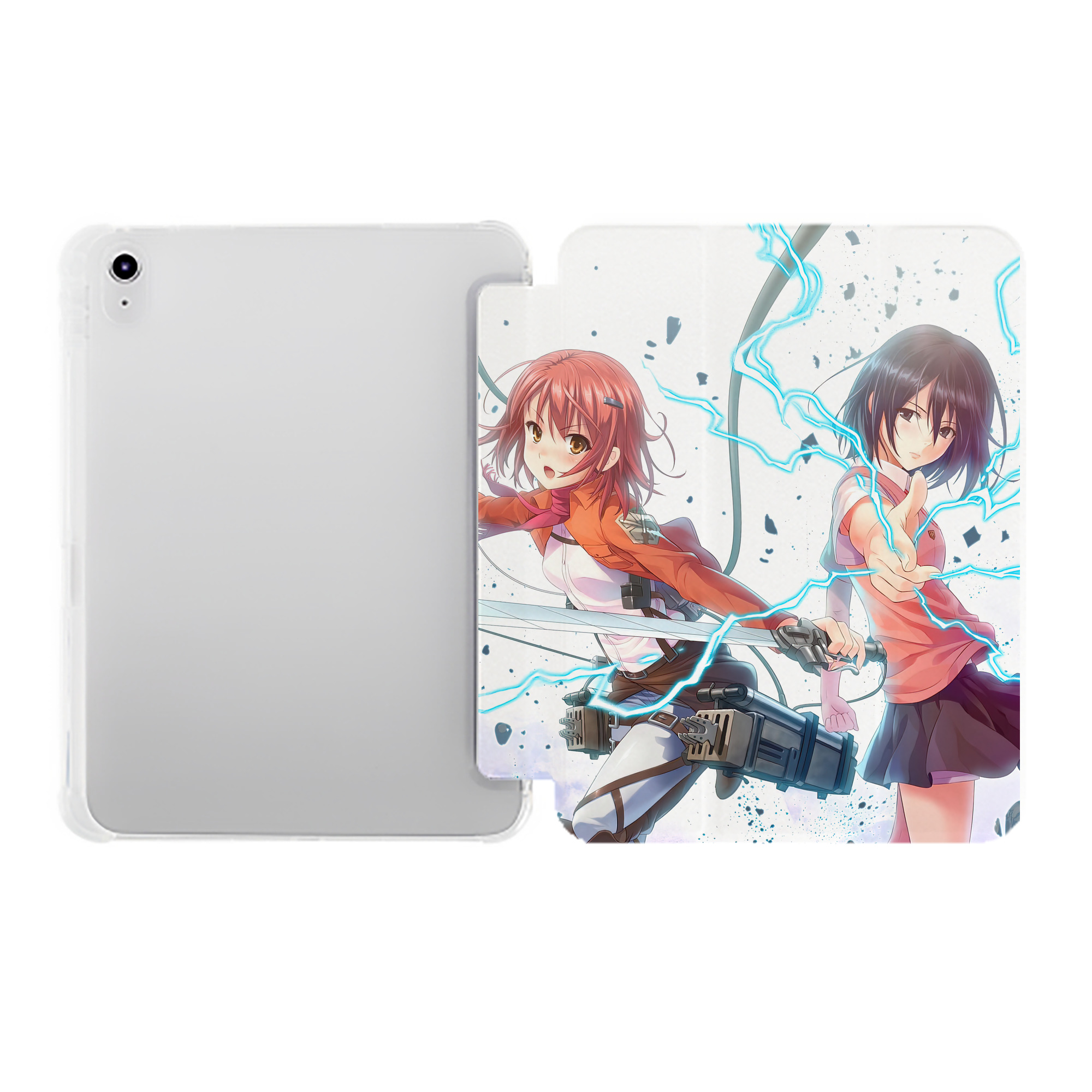 （画像用） 進撃の巨人 Attack on Titan IPad ケース ペン収納付き 三つ折りスタンド PUレザー×シリコン 対応機種9.5/10.5/10.9インチ